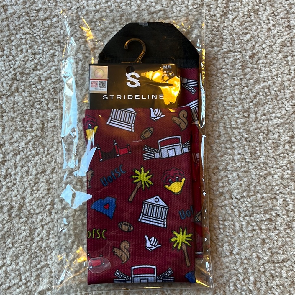 University of South Carolina UofSC Socks Medium/ Large M/L Strom WillyB Spurs Up